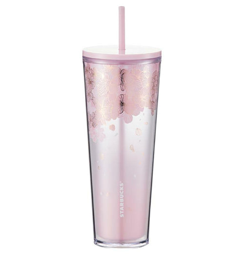Starbucks Cherry Blossom Cup 2022 Fall Petals Pink Cold Cup 710ml –  MyKtown4U