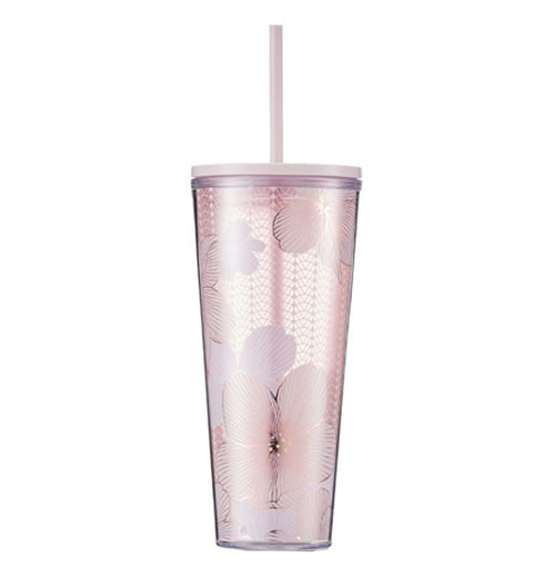 Starbucks Cherry Blossom Cup 2022 Fall Petals Pink Cold Cup 591ml