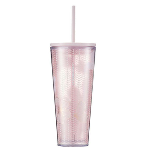 Starbucks Cherry Blossom Cup 2022 Fall Petals Pink Cold Cup 591ml