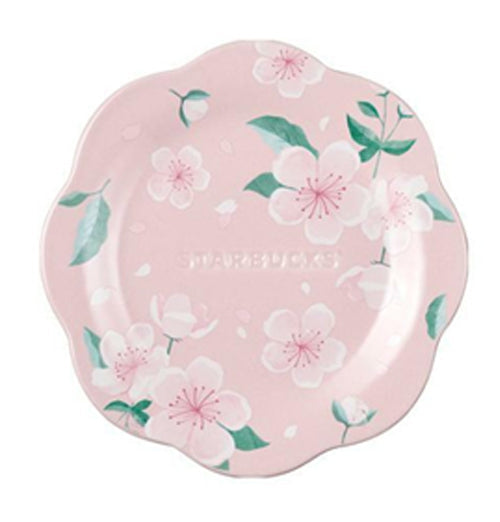 Starbucks Cherry Blossom 2022 Korea Pink Glass Mug Ceramic Saucer 237ml