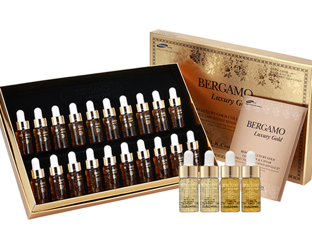 Bergamo Gold Ampoule Set - 13ml x 20 Intensive Glow & Firming Care