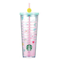 Starbucks 2022 Sweet Love Glitter Cold Cup, 710ml capacity, featuring a sparkling design for a unique and stylish drinkware experience. Perfect for collectors and coffee lovers alike.