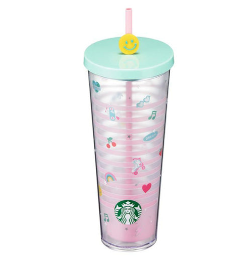 The Starbucks Glitter Cold Cup Sweet Love 2022 edition, 710ml, combines style and practicality with its glittery finish, perfect for sipping on your favorite beverages.