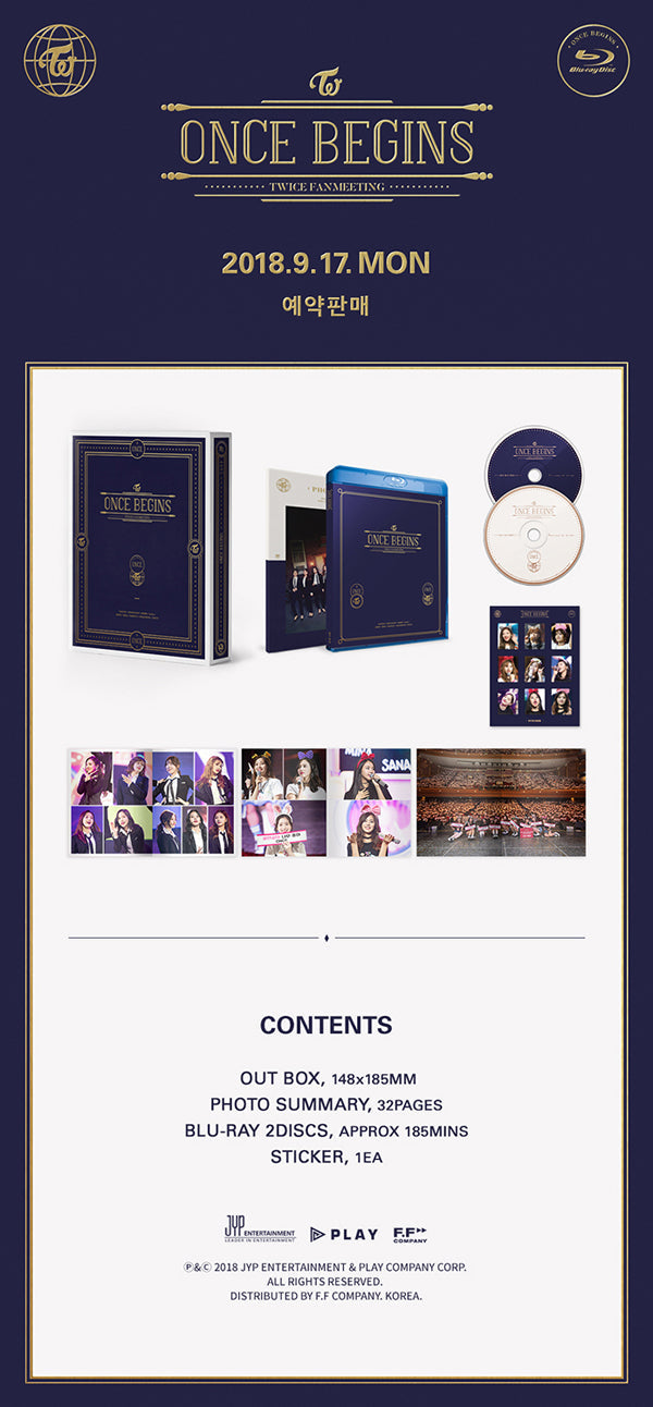 TWICE Fanmeeting Once Begins Blu-ray - 9 Members Live Collection